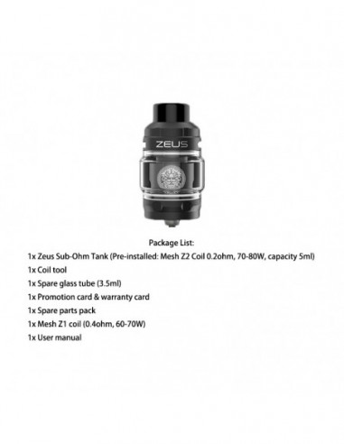 Geekvape Zeus Sub Ohm Tank Vape4ever